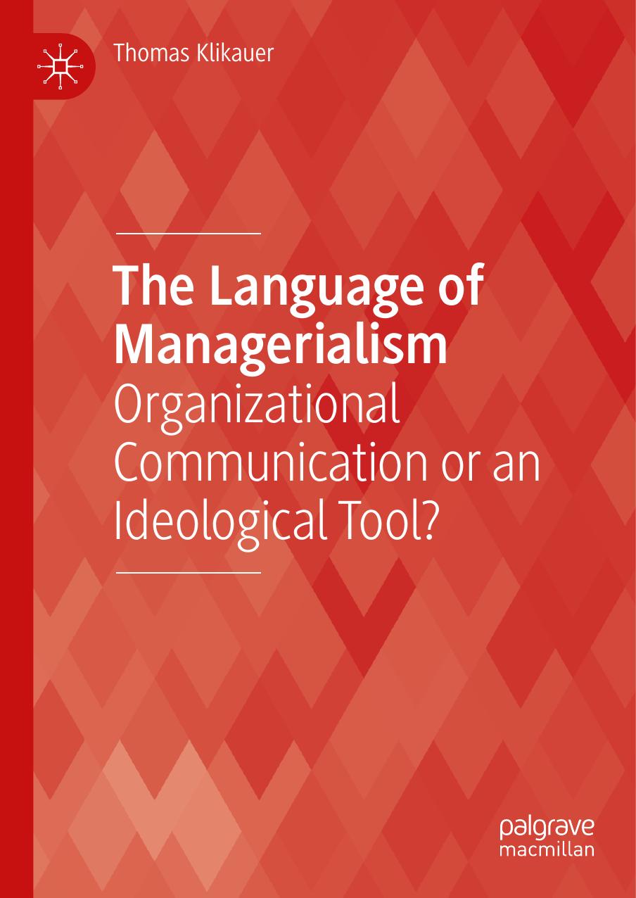 The Language of Managerialism by Unknown