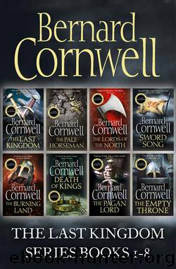 The Last Kingdom, The Pale Horseman, The Lords of the North, Sword Song, The Burning Land, Death of Kings, The Pagan Lord, The Empty Throne by Bernard Cornwell