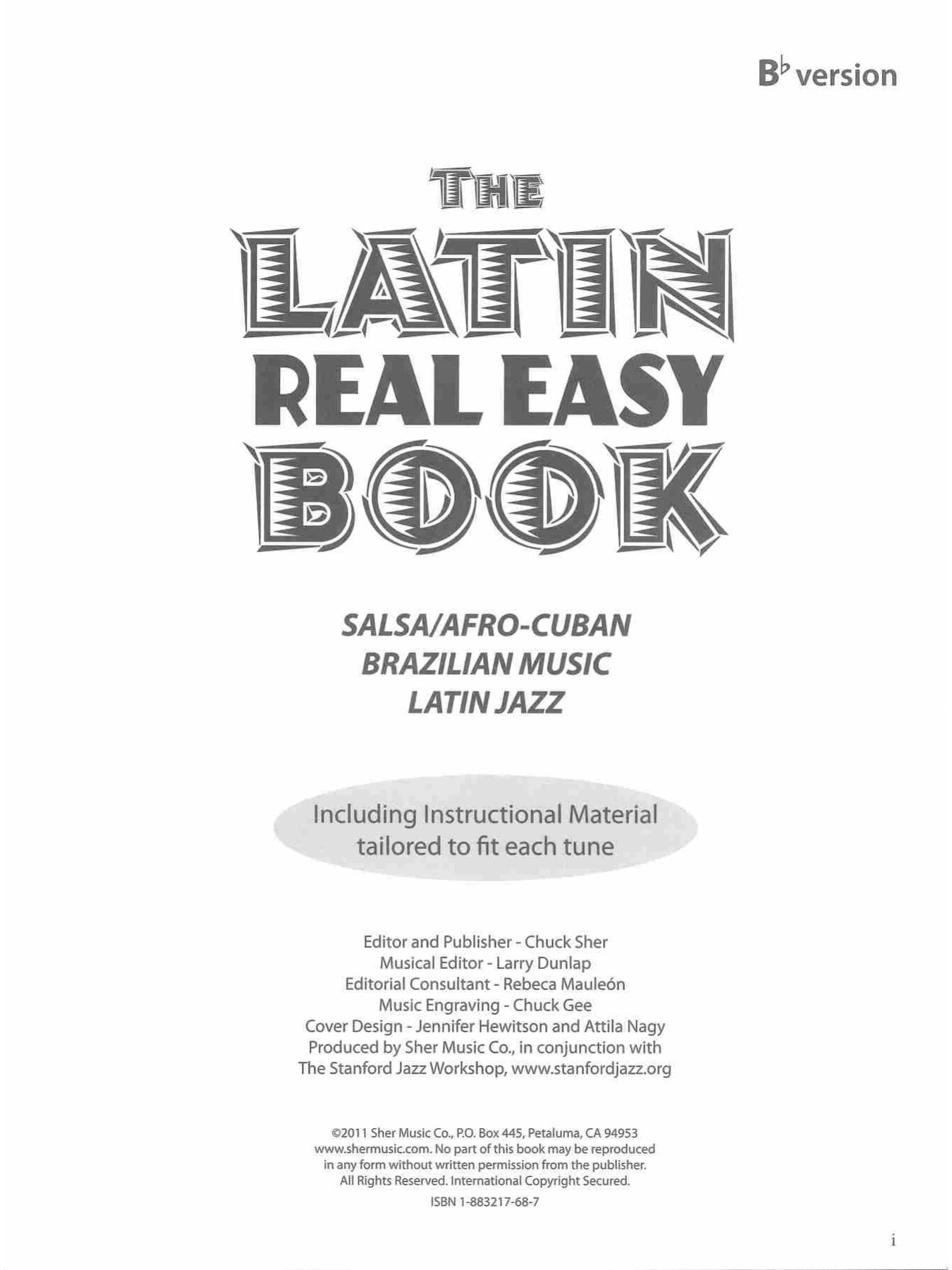 The Latin Real Easy Book in Bb by John W. Coltrane