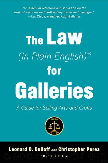 The Law (in Plain English) for Galleries by Leonard D. Duboff