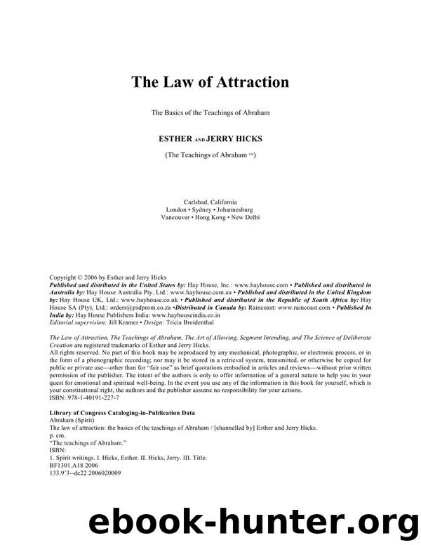 The Law of Attraction Basic Teachings by -