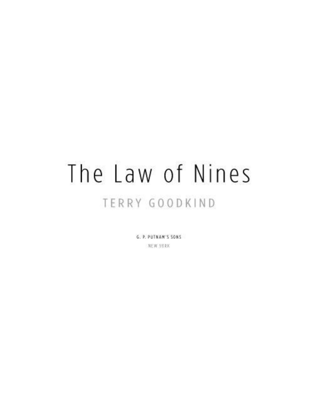 The Law of Nines by Terry Goodkind