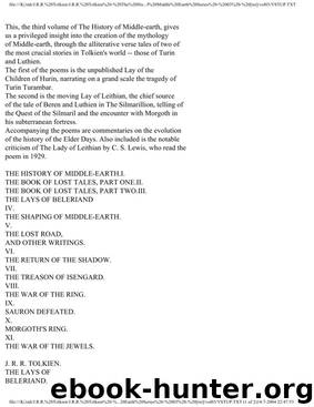 The Lays of Beleriand by J. R. R. Tolkien