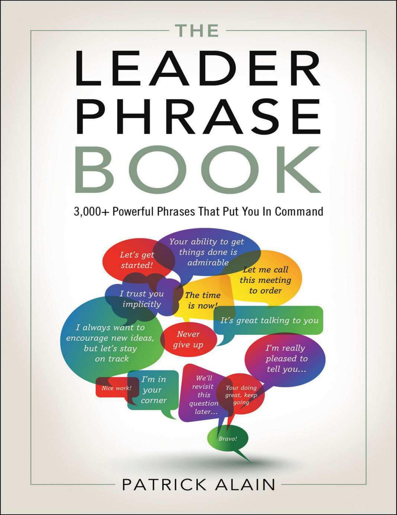 The Leader Phrase Book by Alain Patrick