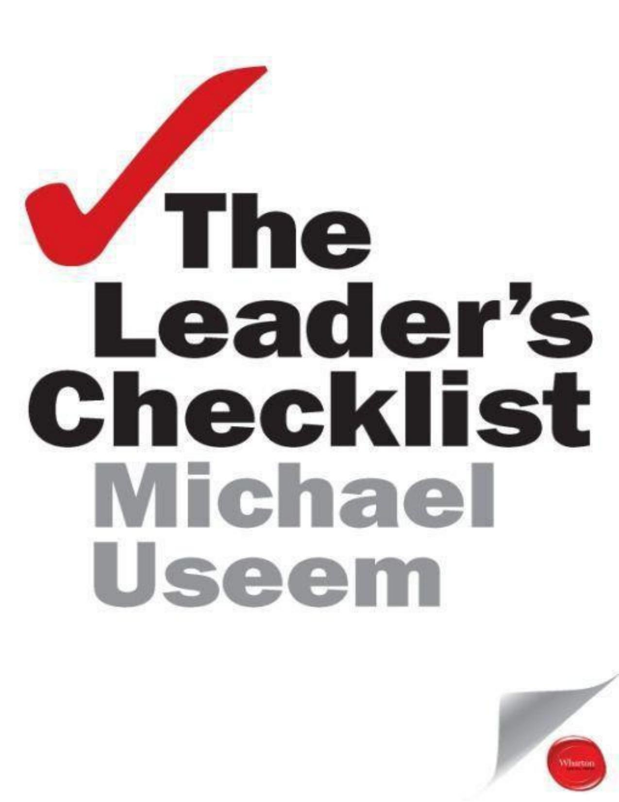 The Leader's Checklist by Useem Michael