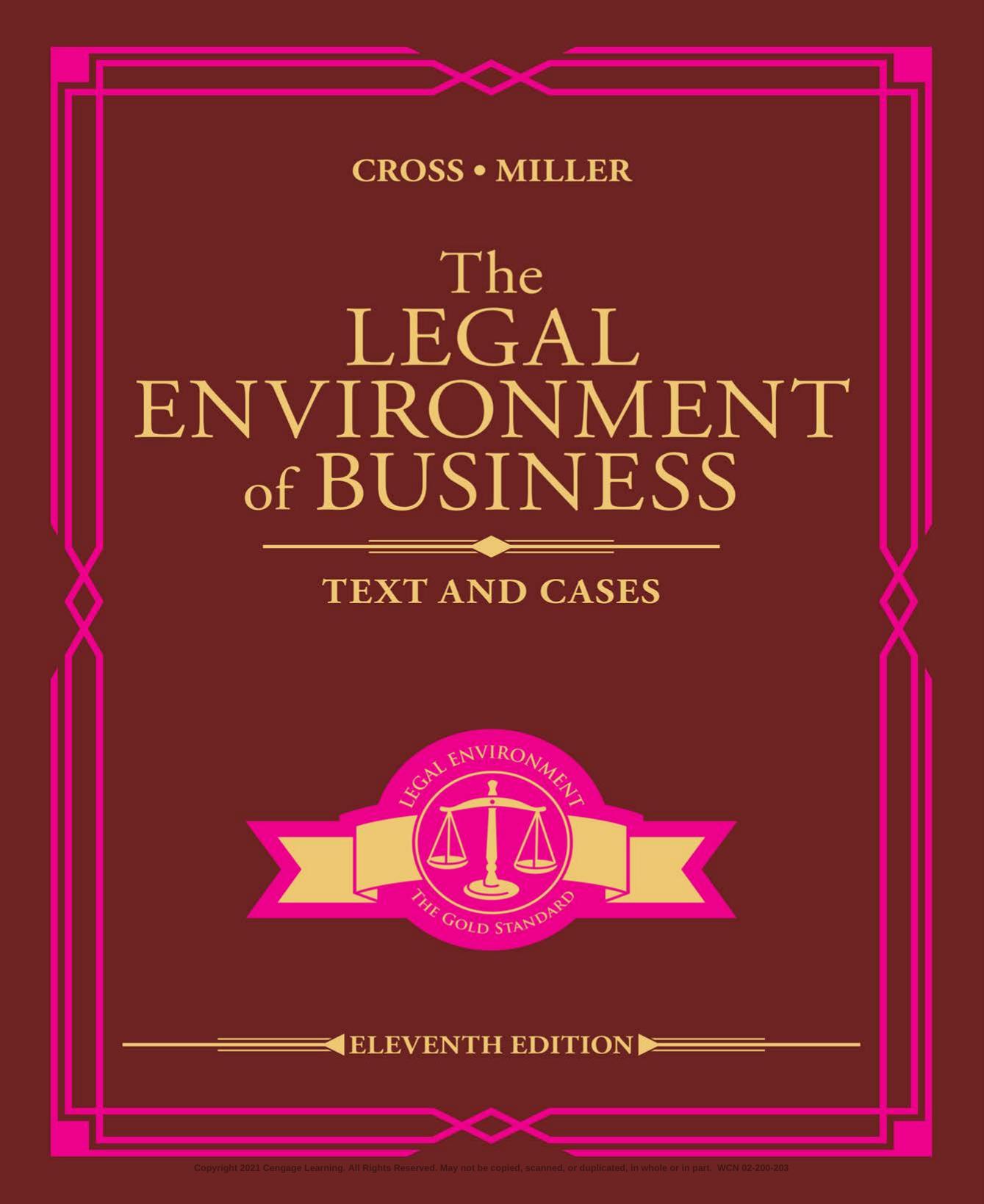 The Legal Environment of Business: Text and Cases, 11th Edition by Unknow
