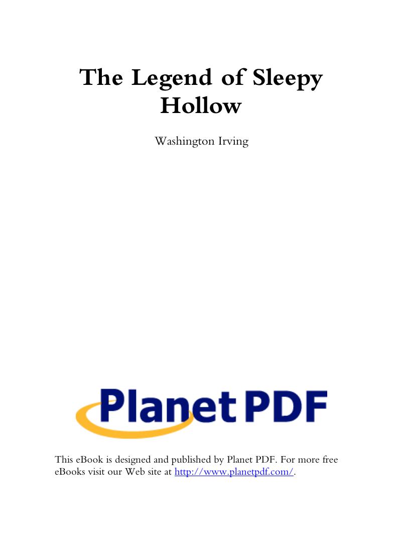 The Legend of Sleepy Hollow by Washington Irving