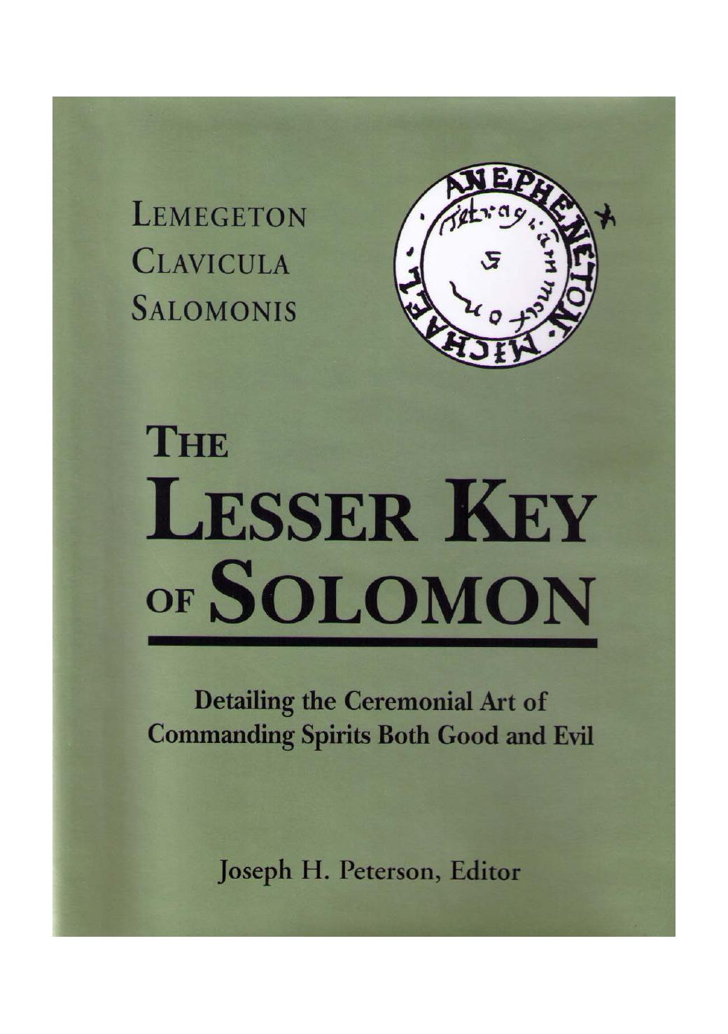 The Lesser Key of Solomon by Nikolaos Stergiannis Ph.D. (Mechanical Engineering)