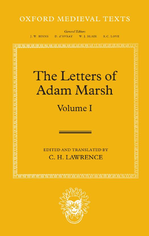The Letters of Adam Marsh by Hugh Lawrence