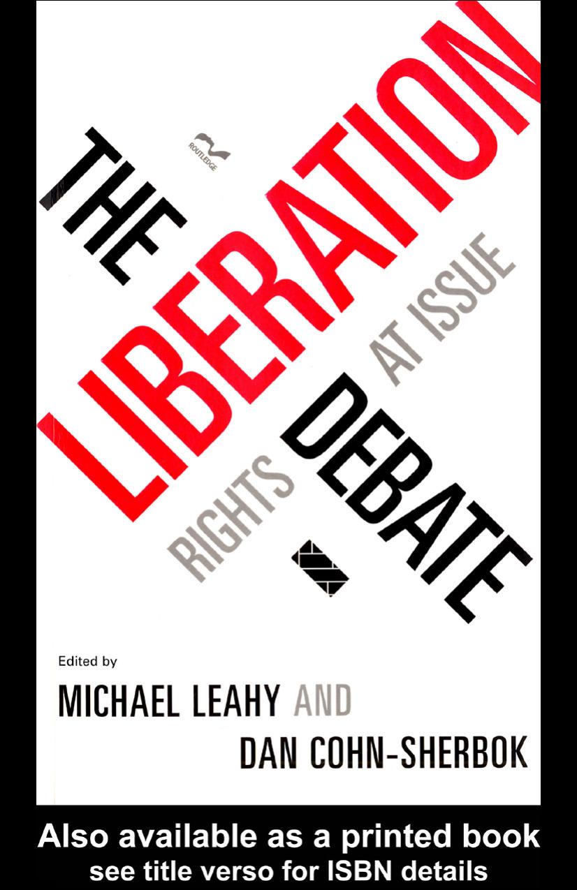 The Liberation Debate: Rights at Issue by Cohn-Sherbok
