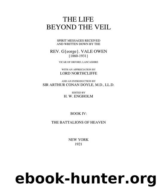 The Life Beyond the Veil by G. Vale Owen