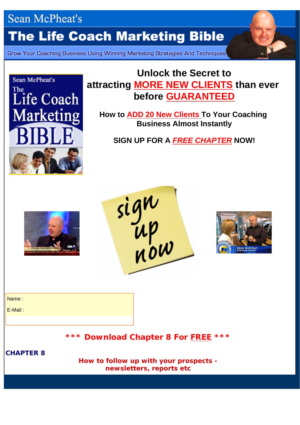 The Life Coach Marketing Bible. by Best of Kuszter's Collection