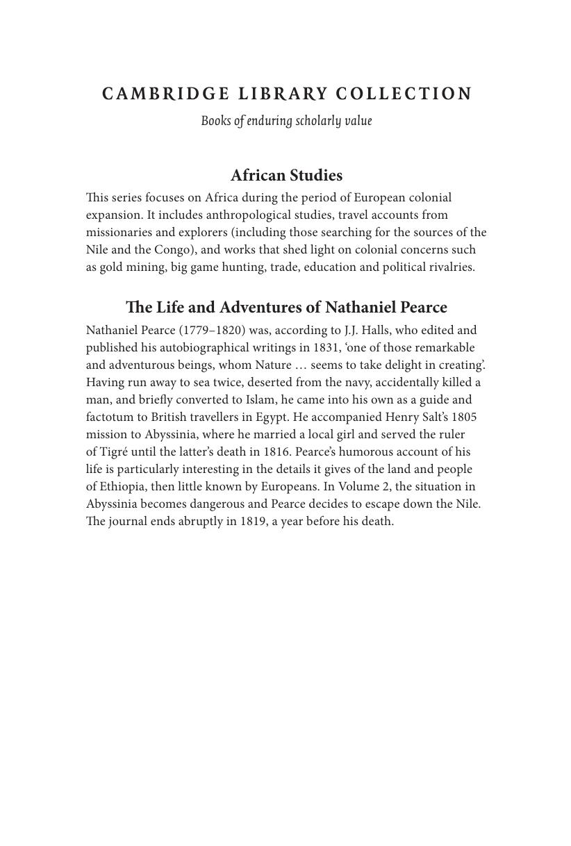 The Life and Adventures of Nathaniel Pearce: Written by Himself, During a Residence in Abyssinia from the Years 1810 to 1819, Together with Mr. Coffin's Account of His Visit to Gondar, Volume 2 by Nathaniel Pearce