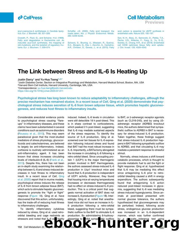 The Link between Stress and IL-6 Is Heating Up by Justin Darcy & Yu-Hua Tseng