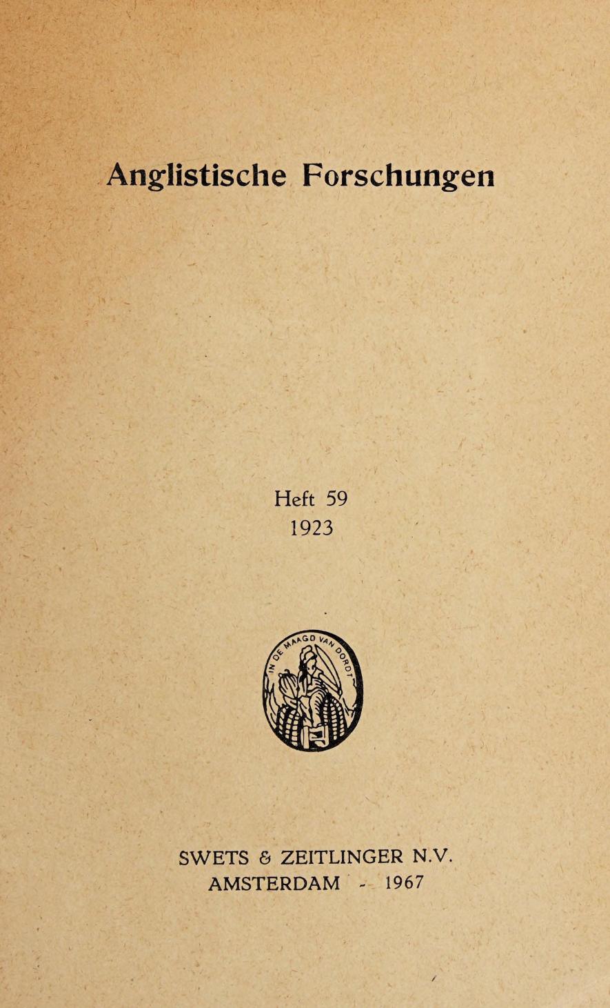The Literary History of Hamlet. I. The Early Tradition by Kemp Malone