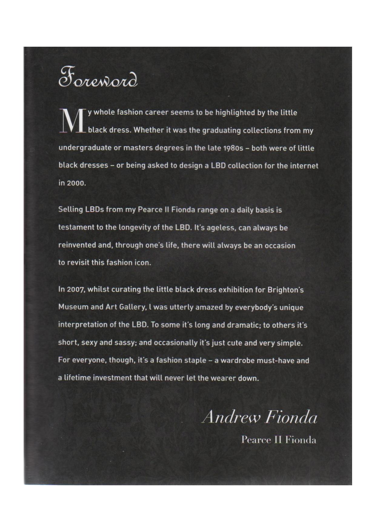 The Little Black Dress: How to Make the Perfect One for You by Simon Henry Andrew Fionda