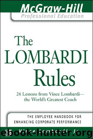 The Lombardi Rules by Vince Lombardi Jr