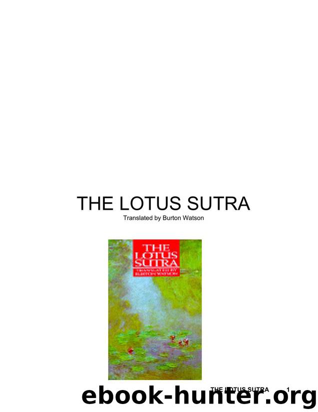 The Lotus Sutra by Burton Watson