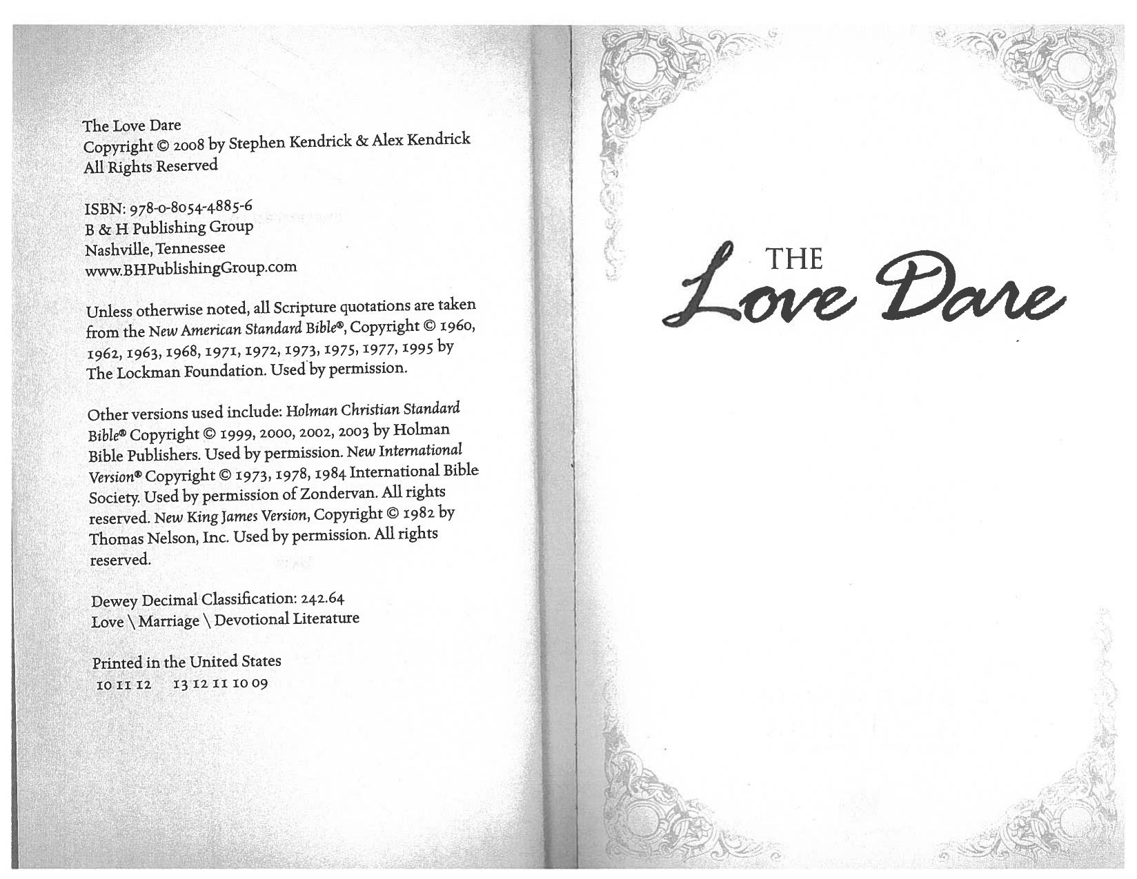 The Love Dare by Unknown