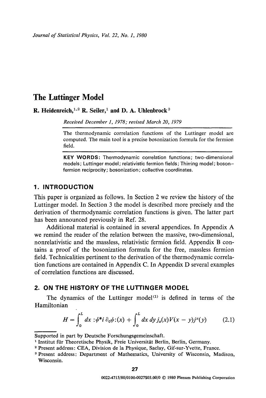 The Luttinger model by Unknown