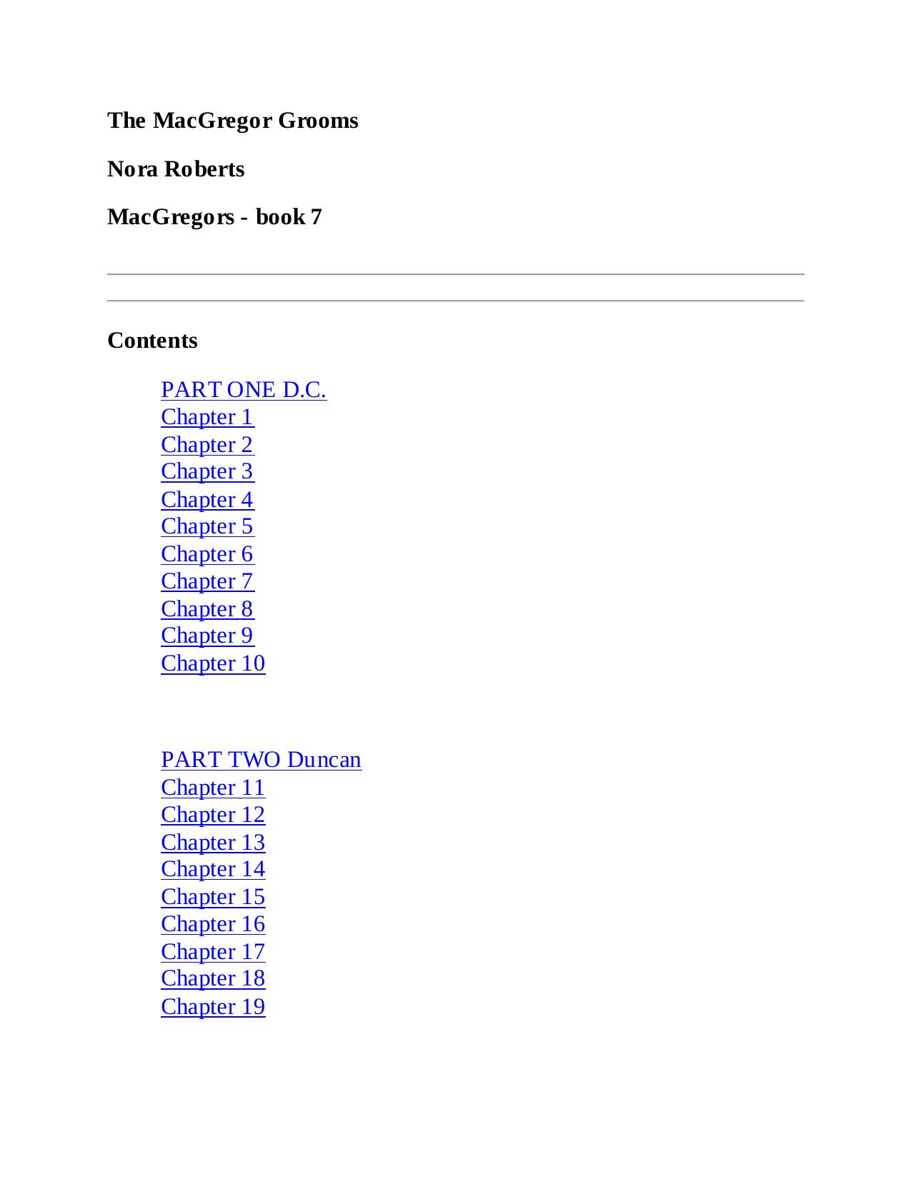 The Macgregor Grooms by Nora Roberts by ahoffman