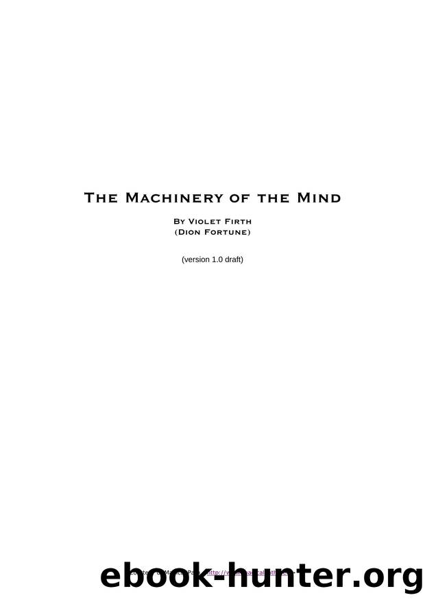 The Machinery of the Mind by Violet Firth
