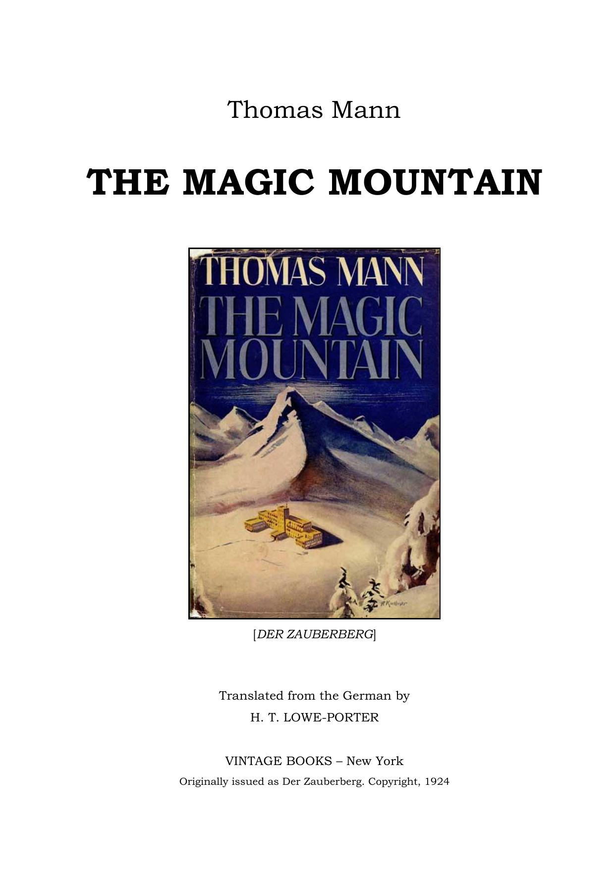 The Magic Mountain by Thomas Mann