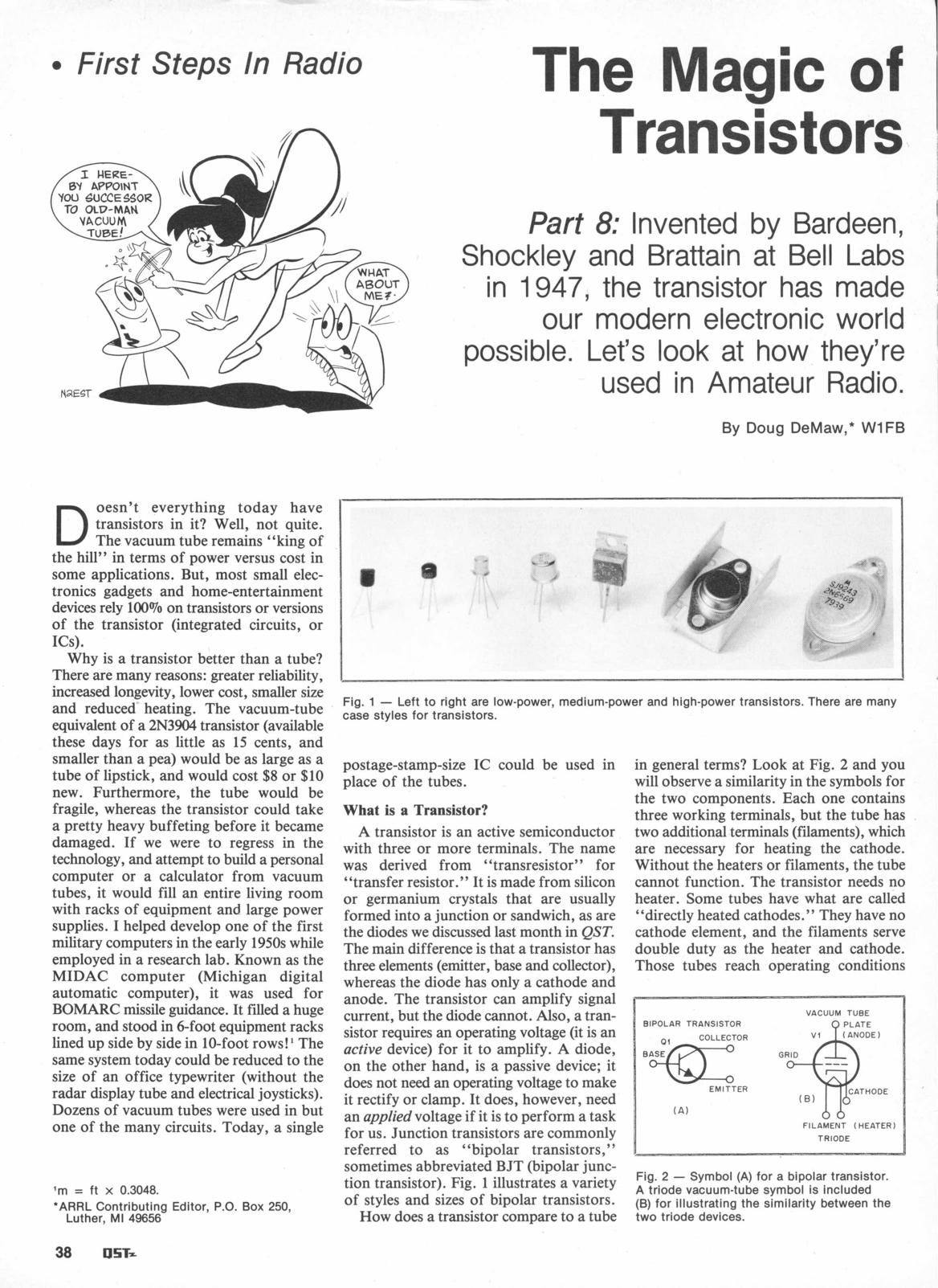 The Magic of Transistors by QST Magazine Part 8 -- The Magic of Transistors