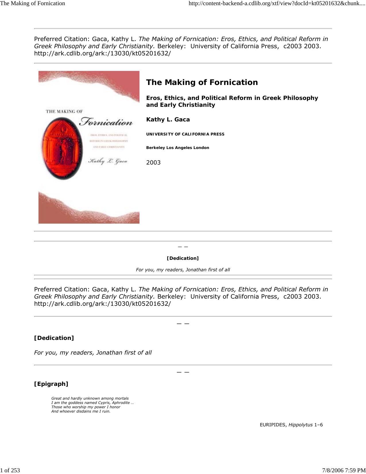 The Making of Fornication by Master Clark