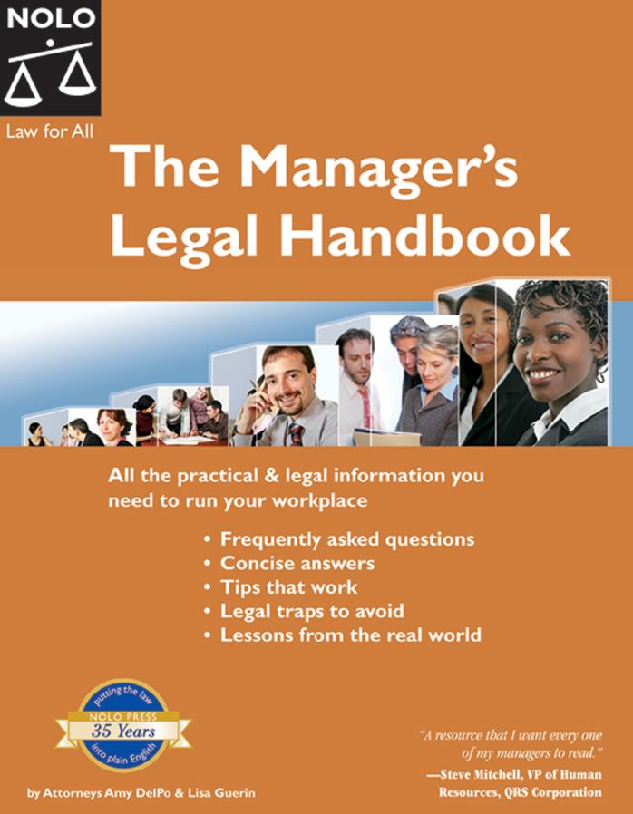 The Manager's Legal Handbook by Lisa Guerin and Amy DelPo (Nolo)