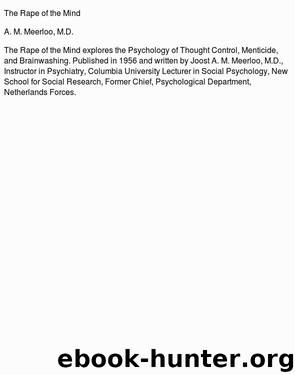 The Manipulation of Mind by unknow