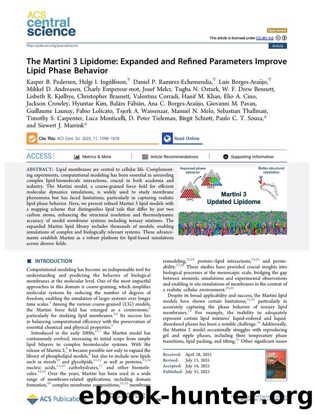The Martini 3 Lipidome: Expanded and Refined Parameters Improve Lipid Phase Behavior by unknow