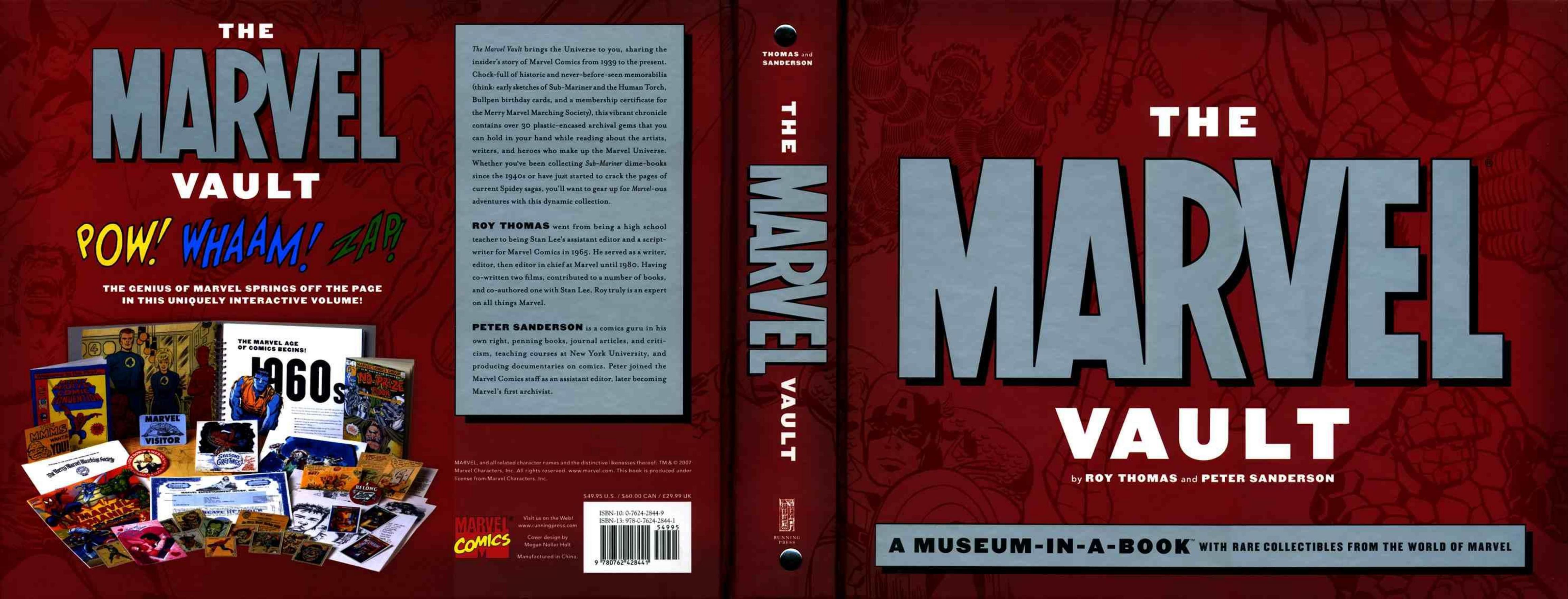 The Marvel Vault: A Museum-in-a-Book with Rare Collectibles from the World of Marvel by Roy Thomas Peter Sanderson