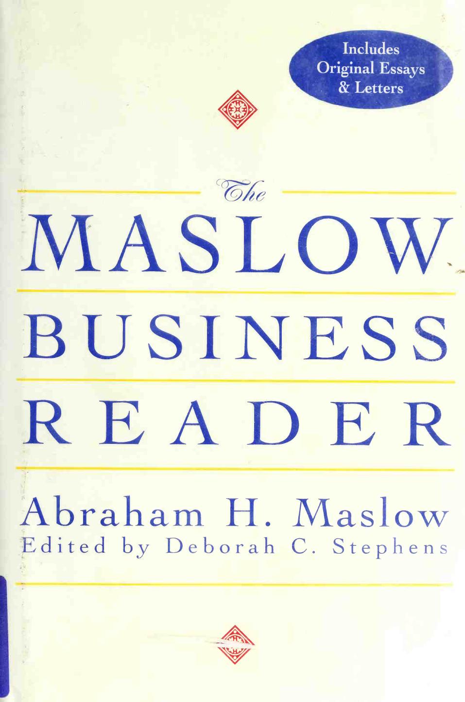 The Maslow Business Reader by Deborah C. Stephens