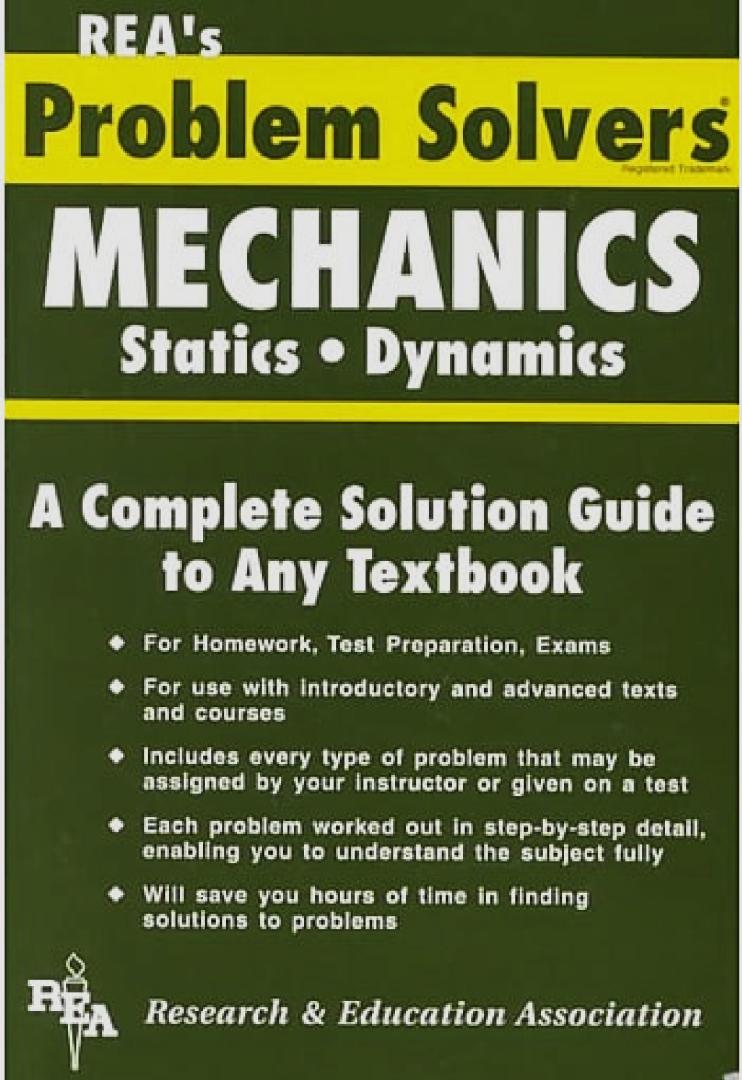 The Mechanics Problem Solver by The Staff of REA
