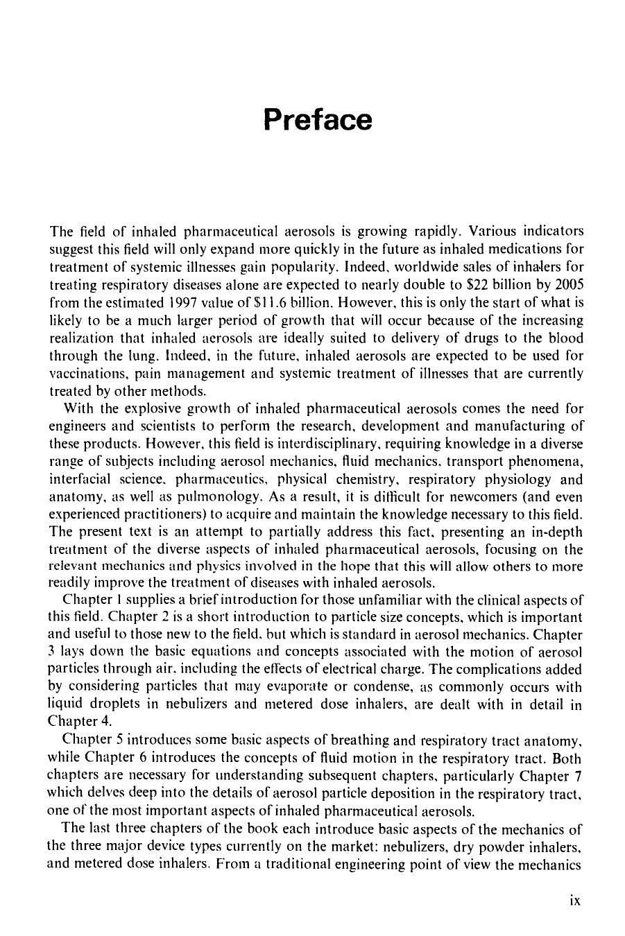 The Mechanics of Inhaled Pharmaceutical Aerosols. An Introduction by Warren H. Finlay (Auth.)