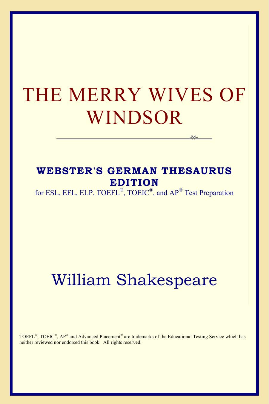 The Merry Wives of Windsor by William Shakespeare