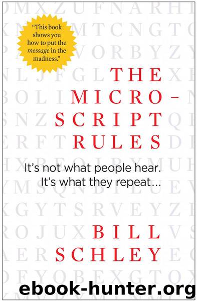 The Micro-Script Rules: It's not what people hear. It's what they repeat... by Bill Schley