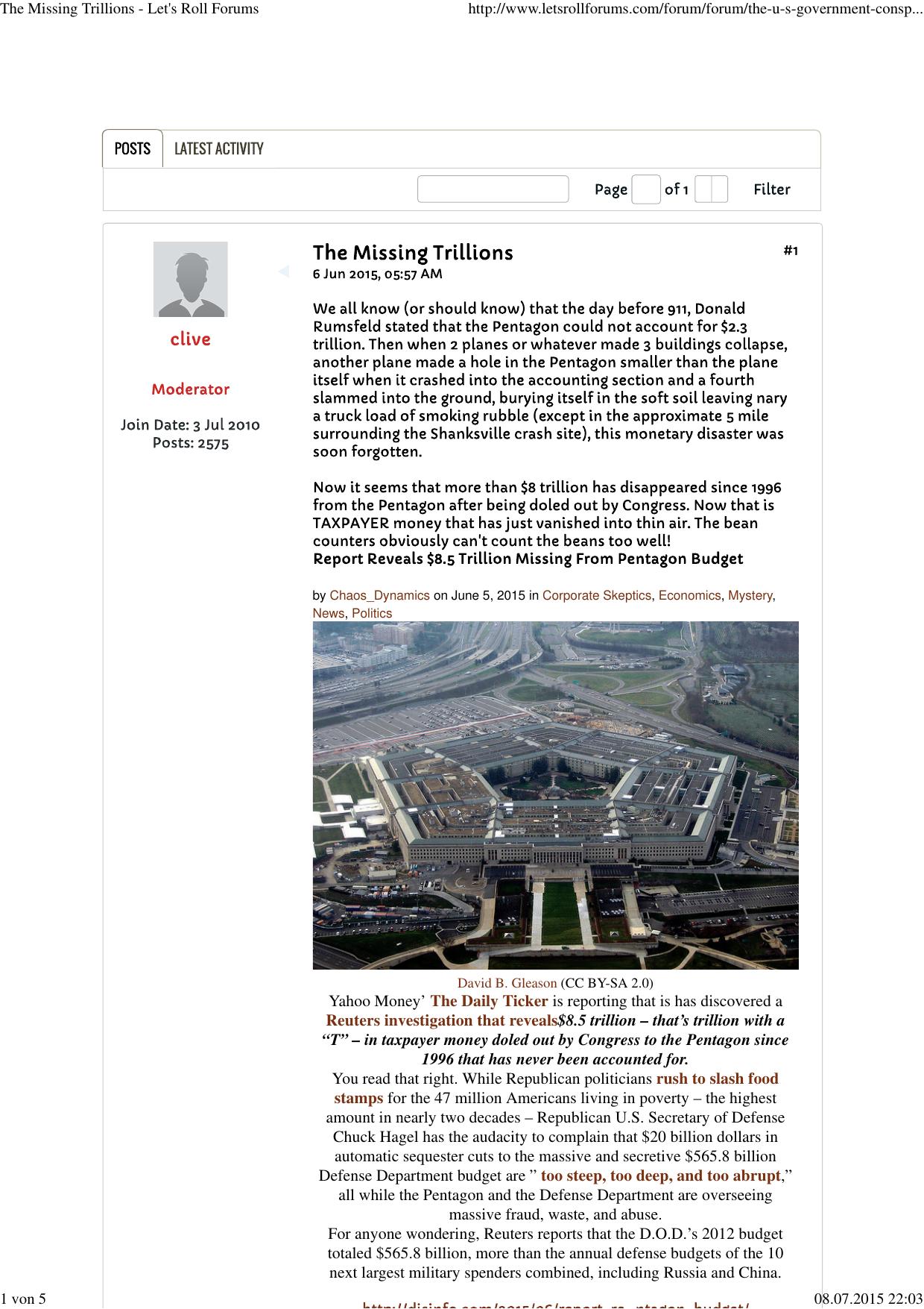 The Missing Trillions - Let's Roll Forums by Andi