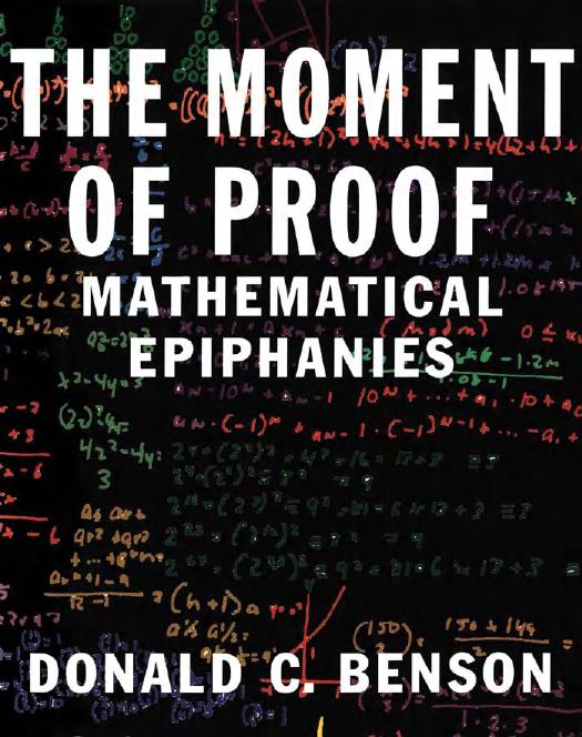 The Moment of Proof: Mathematical Epiphanies by Donald C. Benson