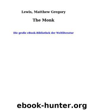 The Monk by Lewis Matthew Gregory