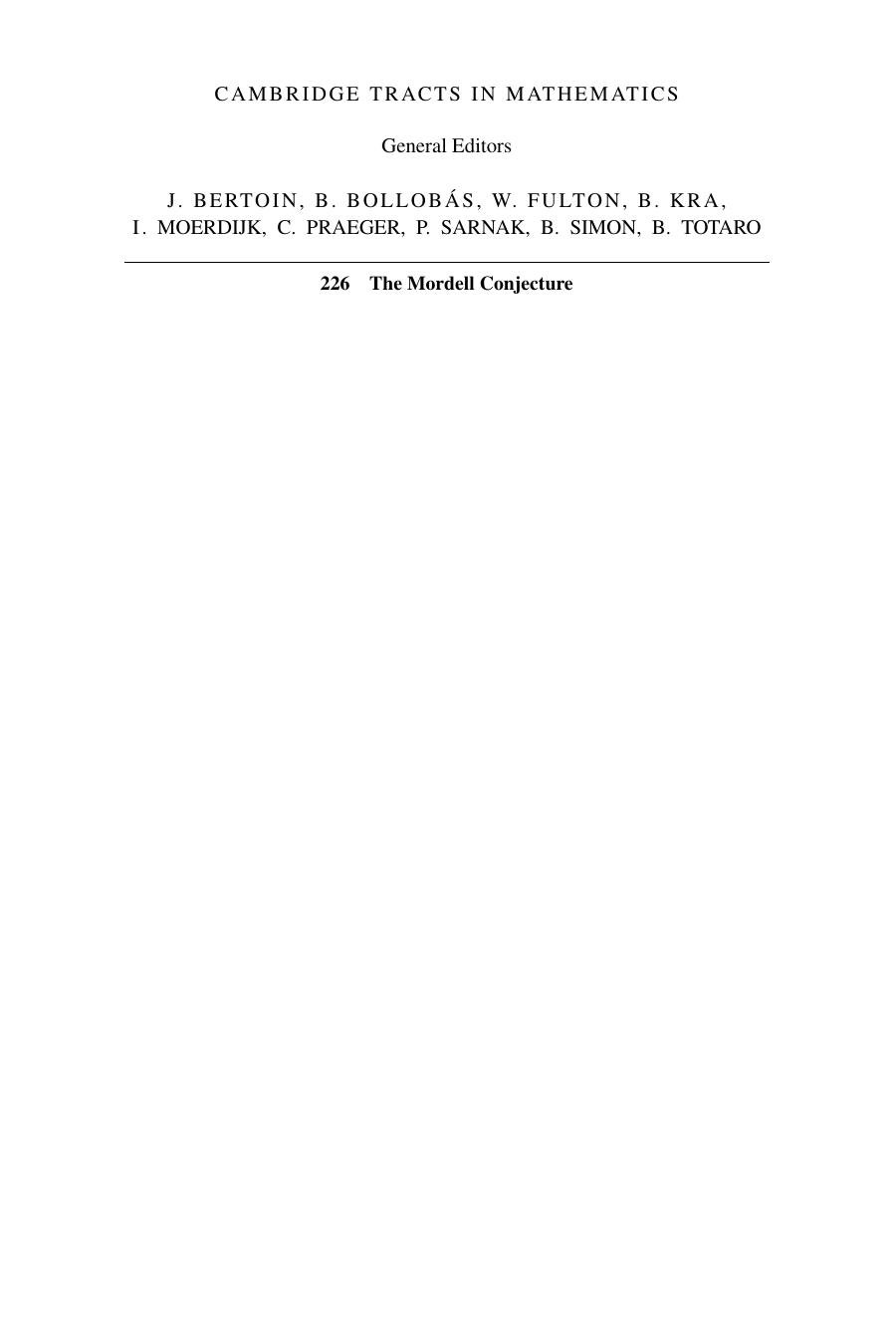 The Mordell Conjecture: A Complete Proof from Diophantine Geometry by Hideaki Ikoma;Shu Kawaguchi; Atsushi Moriwaki