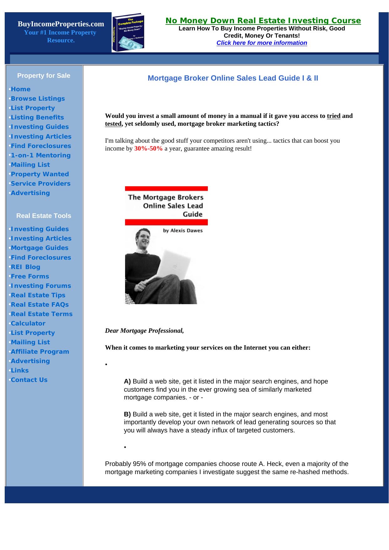 The Mortgage Brokers Online Sales Lead G. by Best of Kuszter's Collection