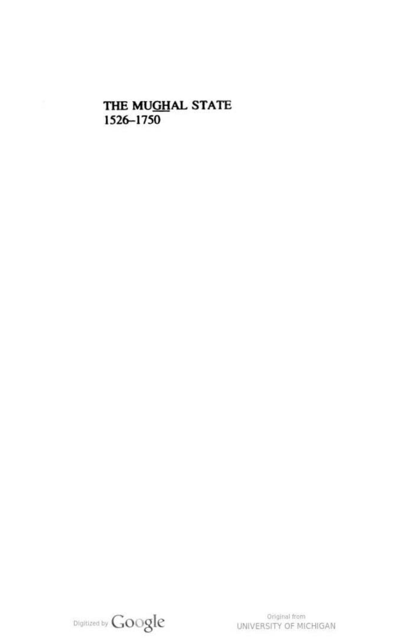 The Mughal State, 1526-1750 (Oxford in India Readings: Themes in Indian History) by Sanjay Subrahmanyam (editor)