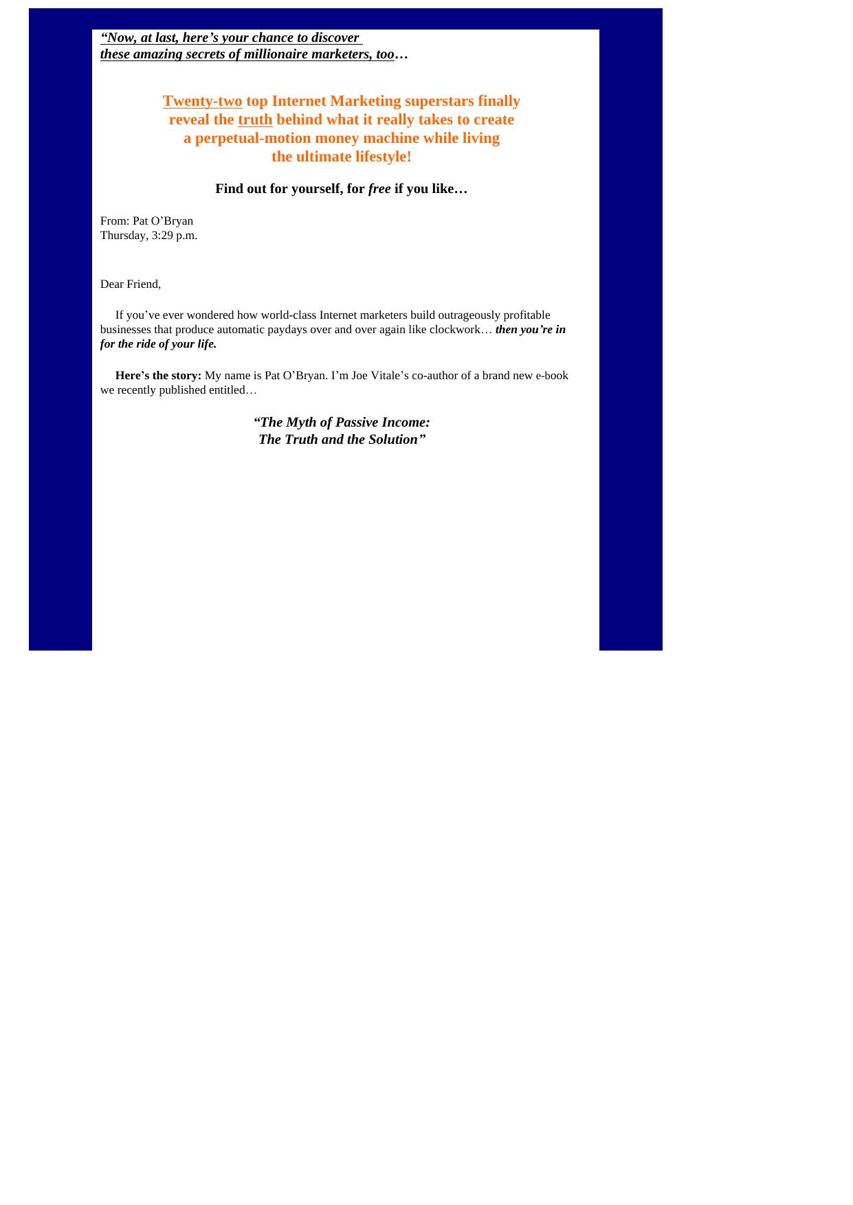 The Myth Of Passive Income. by Best of Kuszter's Collection