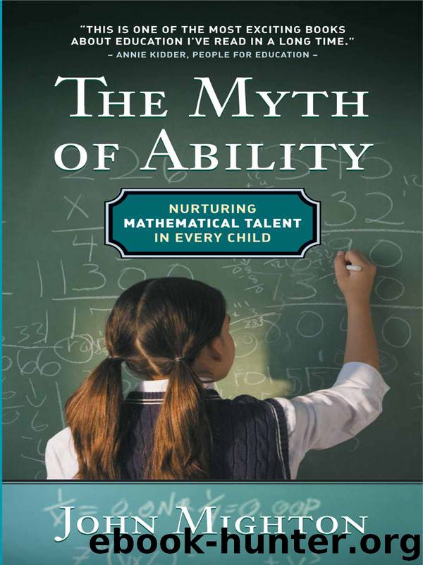 The Myth of Ability by John Mighton