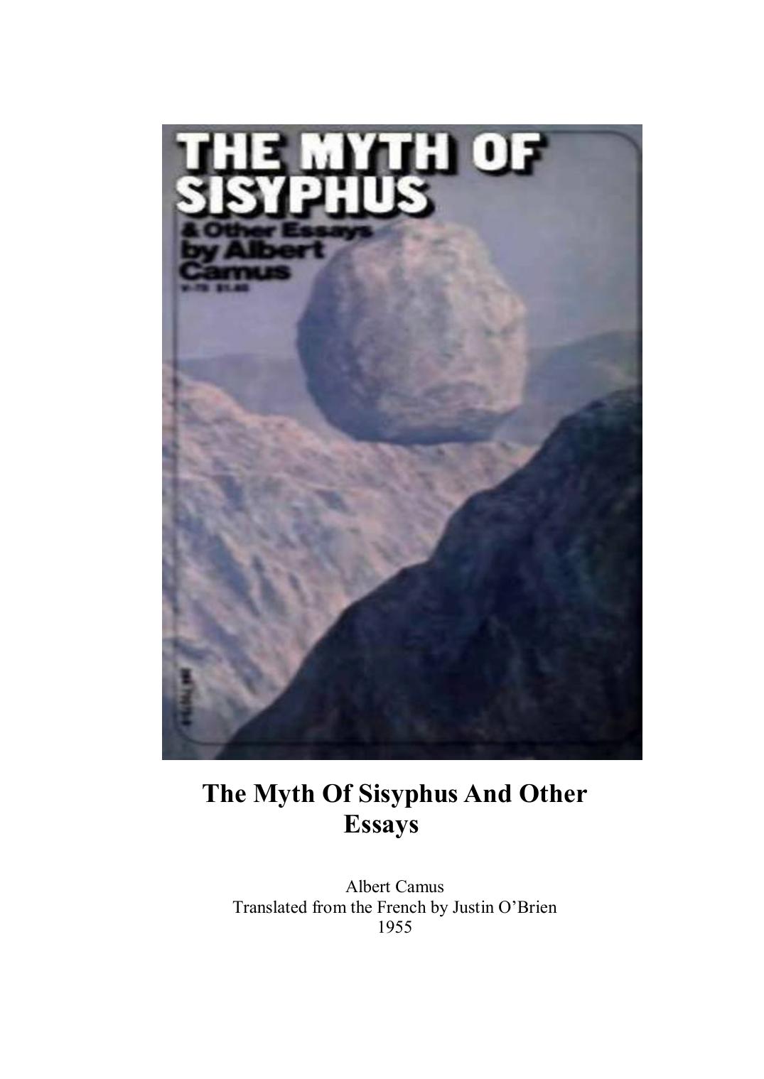 The Myth of Sisyphus and Other Essays by Albert Camus