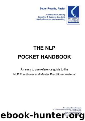 The NLP Pocket Handbook: An easy to use reference guide to the NLP Practitioner and Master Practitioner material by Jeremy Lazarus