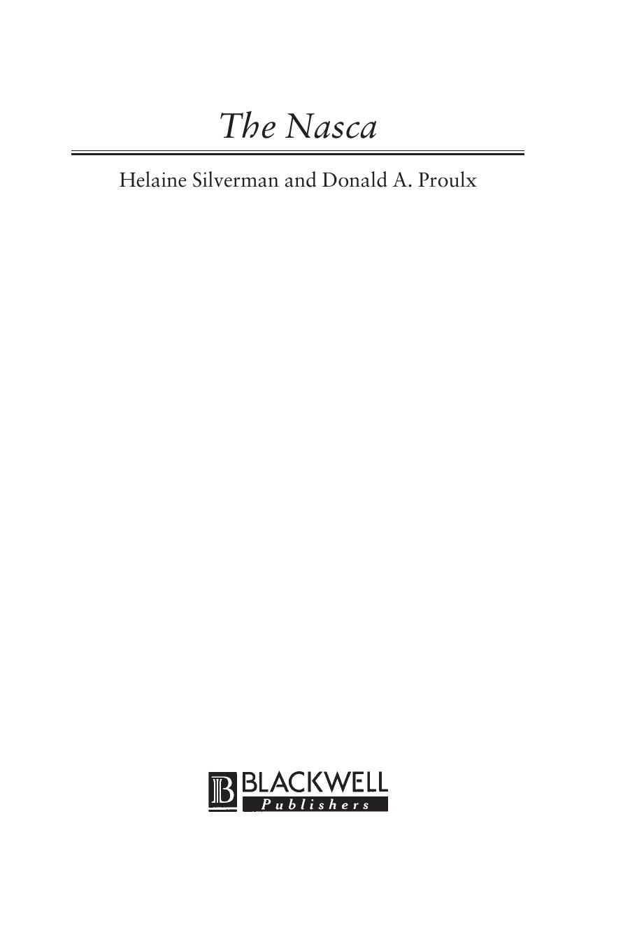 The Nasca by Helaine Silverman Donald Proulx