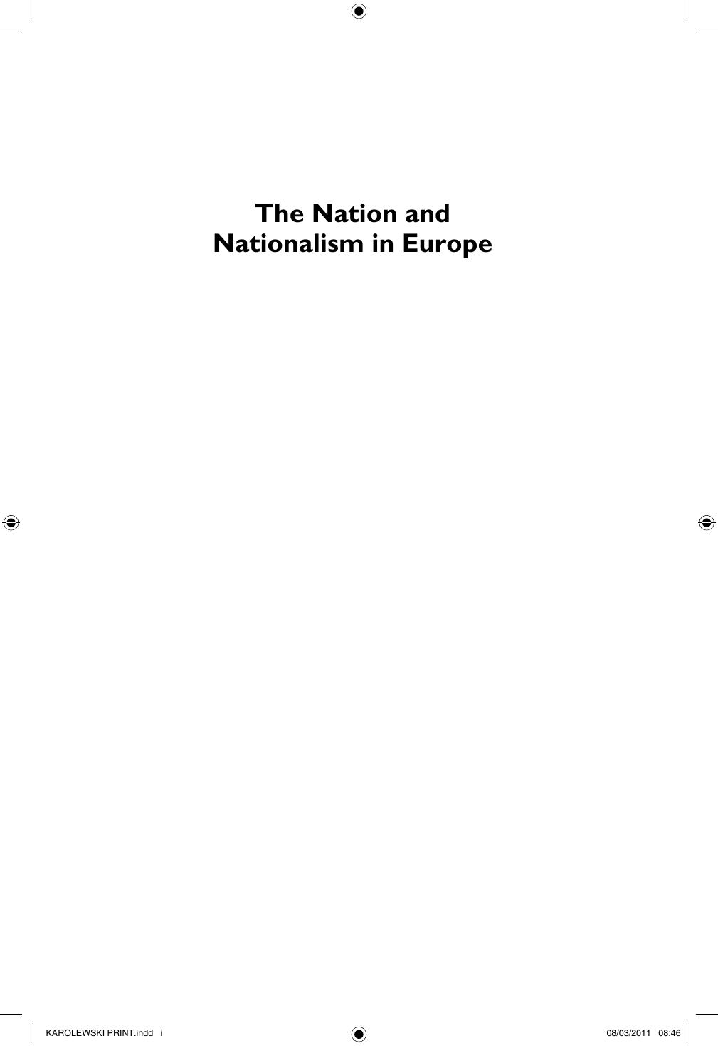 The Nation and Nationalism in Europe: An Introduction by Pawel Karolewski Andrzej Marcin Suszycki